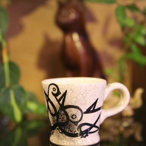 Century House Coffee Cup Mug Dated 1954 Black and White Graphic Bird Design - Picture 8 of 14
